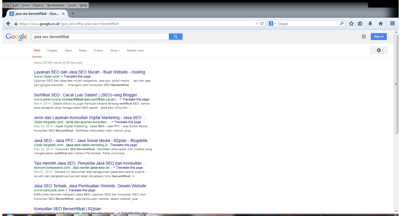 jasa seo bersertifikat